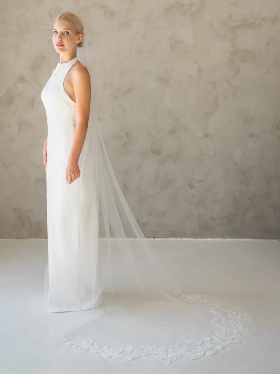 JASMINE - Organza virágos fátyol