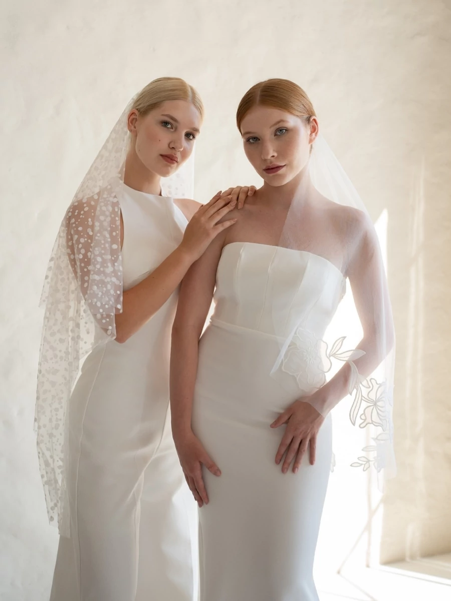 ROSA -  Organza virágos fátyol